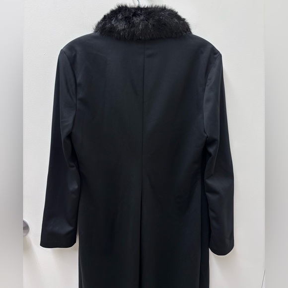 Vintage Kathie Lee Collection Black Cardigan with Faux Fur Collar - Picture 5 of 7